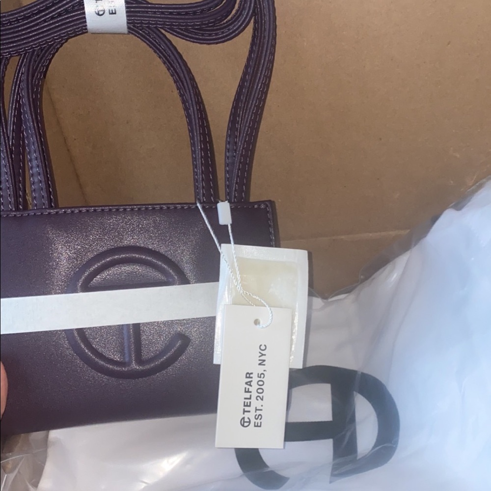 Eggplant telfar bag